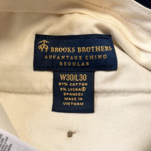 Brooks Brothers Pants Mens 30x30 Khaki Advantage Chino Wrinkle Resistant Stretch - Picture 10 of 15